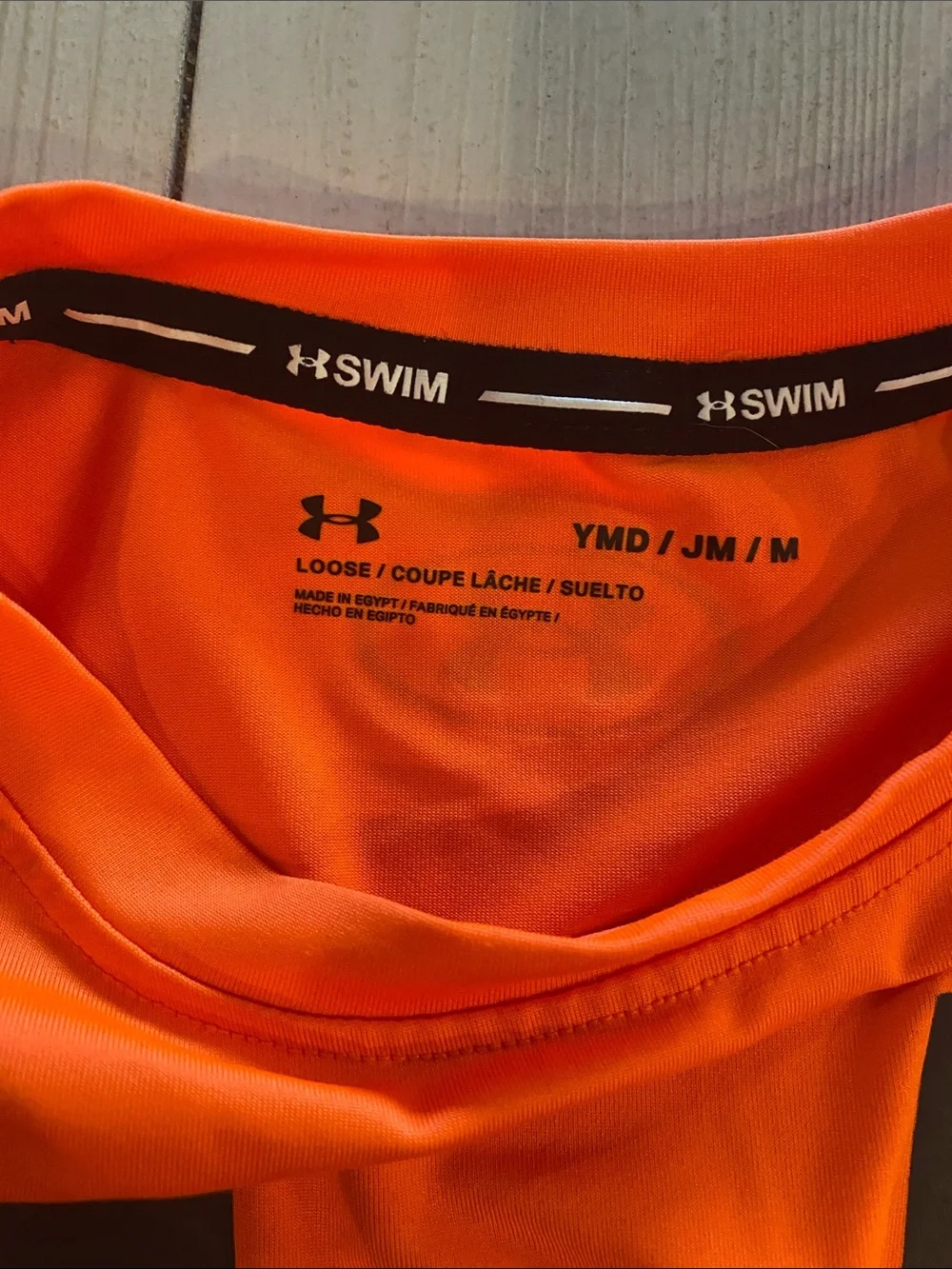 Under Armour swim kids Bright Orange Short-Sleeve Logo Tee